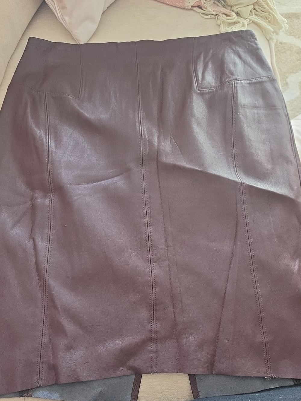 Express Women's Pencil Skirt in Deep Burgundy